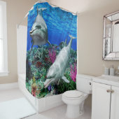 イルカの海 シャワーカーテン (インサイチュ)