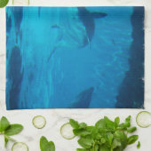 イルカの演劇の台所タオル キッチンタオル (折り畳み)