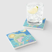 イルカの演劇 ストーンコースター (横)