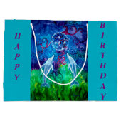 イルカの熟視のギフトバッグ ラージペーパーバッグ (裏面)