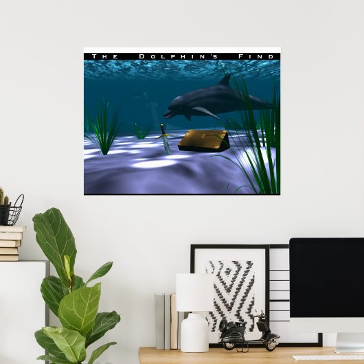 イルカの発見 ポスター (ホームオフィス)