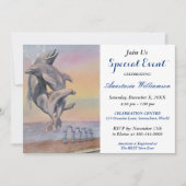 イルカの目的地パーティーイベント招待状 招待状 (正面)