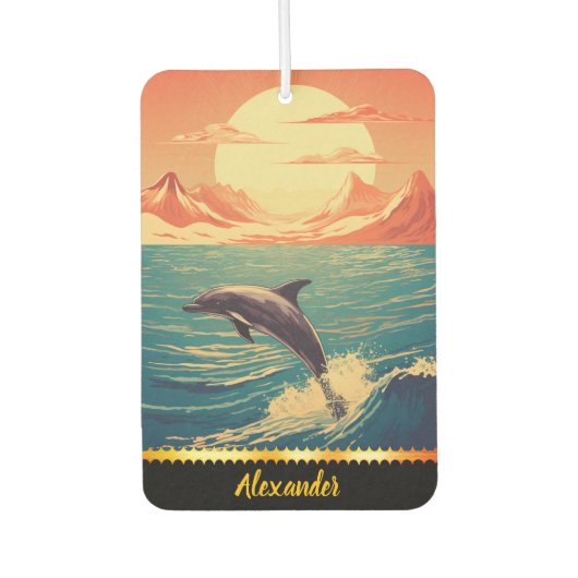 イルカの空気清浄剤は喜びをもたらす！ カーエアーフレッシュナー (正面)