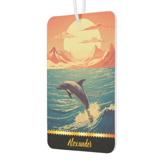 イルカの空気清浄剤は喜びをもたらす！ カーエアーフレッシュナー (左)