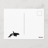 イルカの絵 セタシエ ブルー ポストカード (裏面)