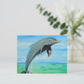 イルカの絵 ポストカード (スタンド正面)