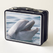 イルカの美しいクローズアップ メタルランチボックス (裏面)