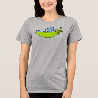 イルカの群れ パン トライブレンドTシャツ
