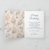 イルカの花の誕生日 カード (内部)