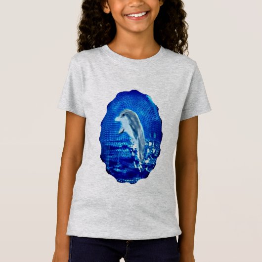 イルカの芸術の跳躍 Tシャツ (正面)
