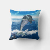 イルカの芸術、装飾用クッション クッション (裏面)