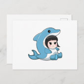 イルカの衣装を着た子供 ポストカード (正面/裏面)