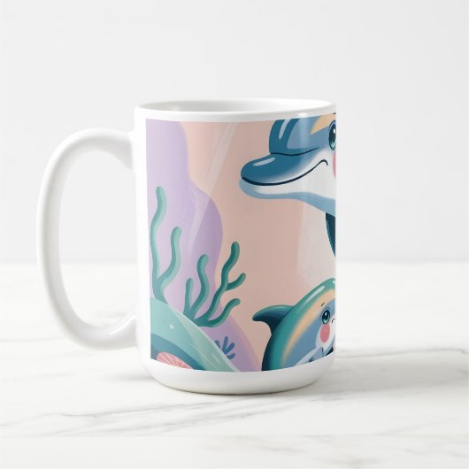 イルカの親子 コーヒーマグカップ (左)