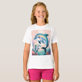 イルカの親子 Tシャツ (正面フル)