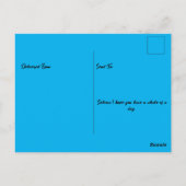 イルカの角を持ったハッピーバースデーの黒板 ポストカード (裏面)