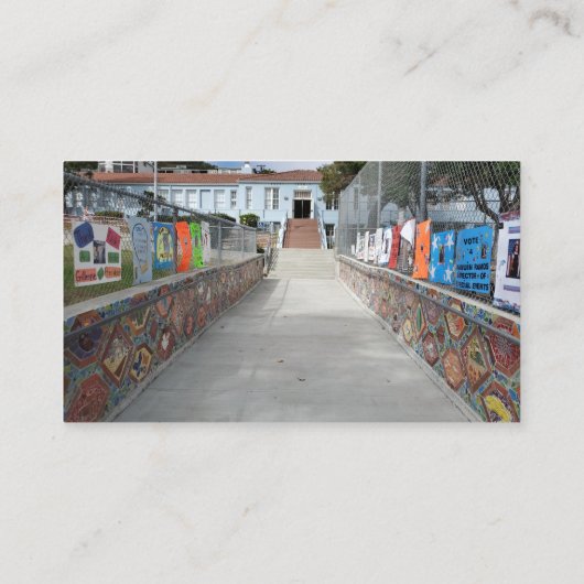 イルカの誓約 – 学校のモットーと写真 名刺 (裏面)