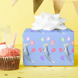 イルカの誕生日おめでとう ラッピングペーパー