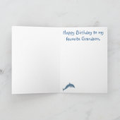 イルカの誕生日の挨拶状 カード (内部)