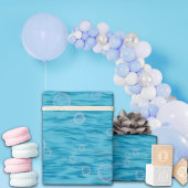 イルカの誕生日パーティーで海の中 ラッピングペーパー