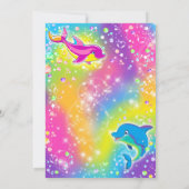 イルカの誕生日招待状 レインボーイルカ 招待状 (裏面)