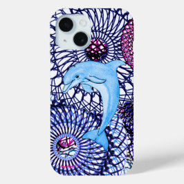 イルカの調和 iPhone 15ケース