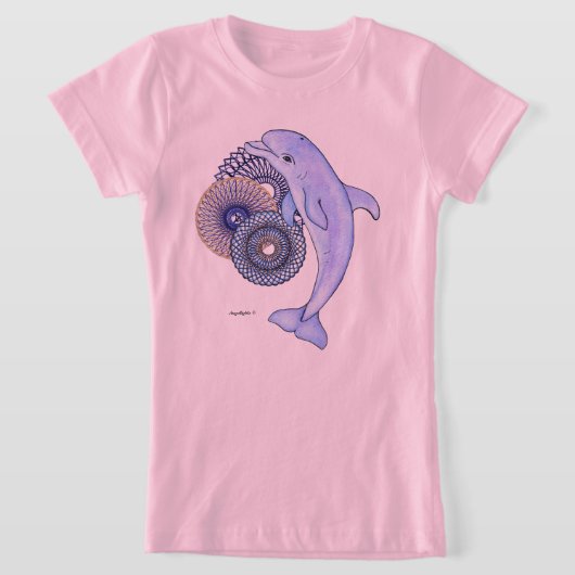 イルカの調和 Tシャツ (レイダウン)