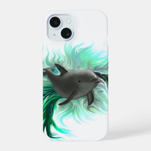 イルカの赤ちゃん iPhone 15ケース (裏面)