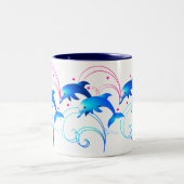 イルカの跳躍 ツートーンマグカップ (中央)