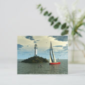 イルカの郵便はがきとの航海 ポストカード (スタンド正面)