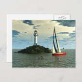 イルカの郵便はがきとの航海 ポストカード (正面/裏面)