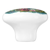 イルカの陶器ドアノブ - 美しいデザイン セラミックノブ (側面)