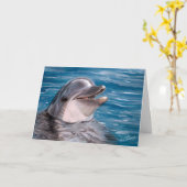 イルカの頭部 カード (黄色い花)