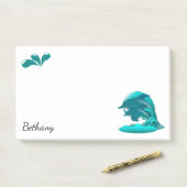 イルカの飛びパーソナライズされた跳ね ポストイット (デスク)