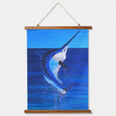 イルカの魚、救助イルカ、マーリン 吊り下げ型タペストリー (正面3)