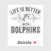 イルカの鼓膜で人生クールは良いAn シール (シート)