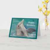 イルカのaceoのバースデー・カード カード (黄色い花)