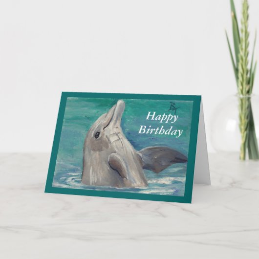 イルカのaceoのバースデー・カード カード (正面)