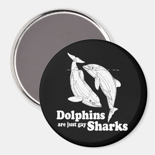 イルカはただのゲイサメ マグネット (正面/裏面)