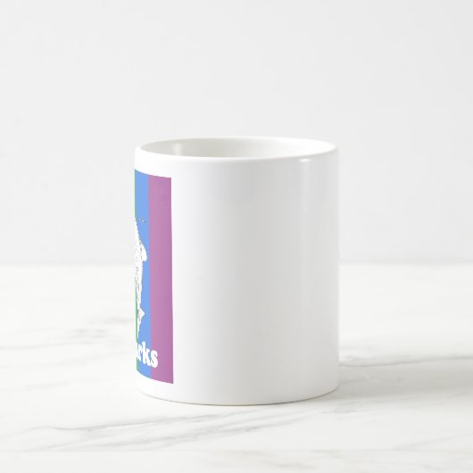 イルカはちょうど陽気な鮫です コーヒーマグカップ (中央)