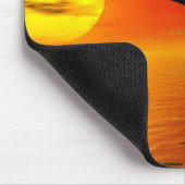 イルカは日没のマウスパッドを跳んでいる マウスパッド (コーナー)