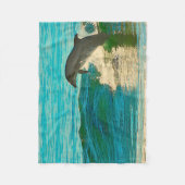 イルカは私の霊獣だ フリースブランケット (正面)