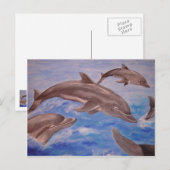 イルカよくはしゃぐの莢 ポストカード (正面/裏面)