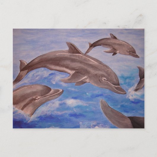 イルカよくはしゃぐの莢 ポストカード (正面)