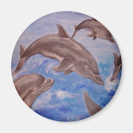 イルカよくはしゃぐの莢 マグネット (正面)