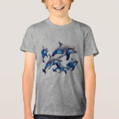 イルカよくはしゃぐ類 トライブレンドＴシャツ (正面)