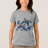イルカよくはしゃぐ類 トライブレンドＴシャツ (正面)