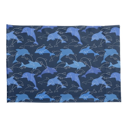 イルカよくはしゃぐ類 枕カバー (裏面-右)