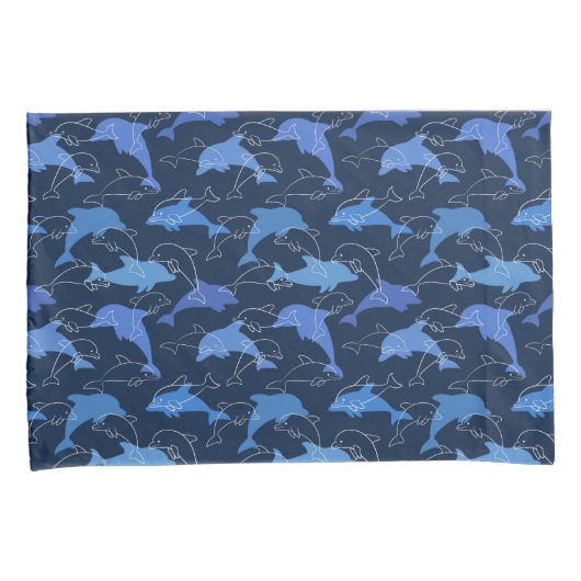 イルカよくはしゃぐ類 枕カバー (正面右)