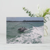 イルカをテーマにした結婚式招待状 招待状 (スタンド正面)