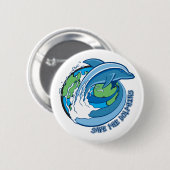 イルカを救って下さい 缶バッジ (正面&裏面)